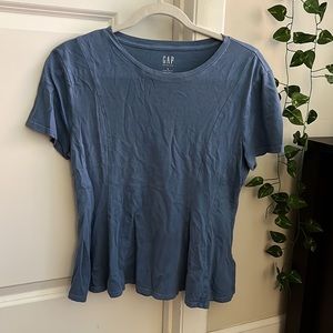 Gap Light Blue Peplum Top